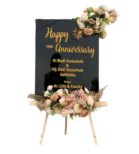 Papan Bunga Akrilik Margo Tabir